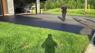 Professional Asphalt Spray Sealing: "The End Of The Street Seal One" Top Coats Pavement Maintenance