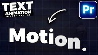 SMOOTH Sliding TEXT ANIMATION In Premiere Pro