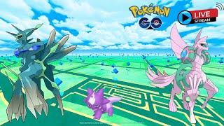 Into the Wild SHINY Dialga & Palkia (Origin) Raids Pokemon GO Live