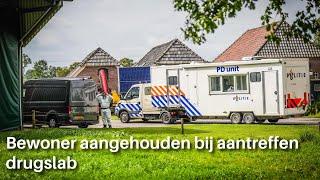 Bewoner aangehouden bij aantreffen drugslab