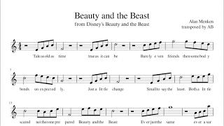 "Beauty and the Beast"  - Sheet Music PDF| Alto Sax Cover | Lyrics