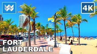 [4K] Fort Lauderdale, Florida USA - Spring Break Walking Tour Vlog & Vacation Travel Guide 