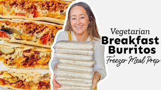 High Protein Freezer Breakfast Burritos (Vegetarian!)