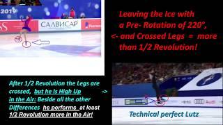 Quad Lutz? Anna Shcherbakova  vers. Quad Lutz Mikhail Kolyada: Full Blade, Prerotation, Unclear Edge