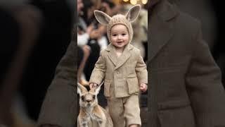 Adorable Toddler-Pet Duo at the Cutest Fashion Parade