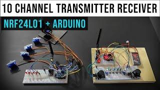 Arduino 10 Channels Wireless Transmitter Receiver | nrf24l01+| DIY 