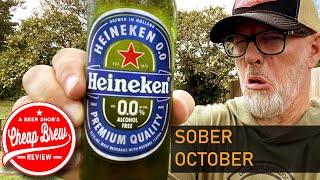 Heineken 0.0% Sober October Non-Alcoholic NA Beer Review by A Beer Snob's Cheap Brew Review