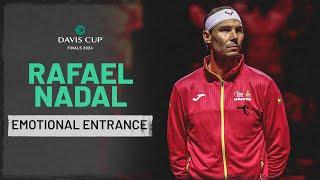 Emotional Rafael Nadal Walks Onto Court in Malaga  Davis Cup Finals 2024