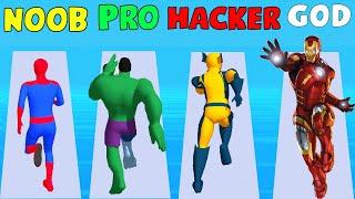 NOOB vs PRO vs HACKER vs GOD in SuperHero Pick 3D