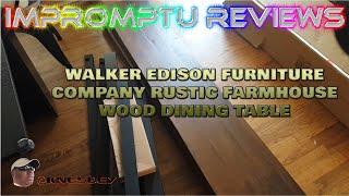 WALKER EDISON FURNITURE COMPANY RUSTIC FARMHOUSE WOOD DINING TABLE