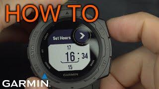 How to set Time on Garmin Instinct