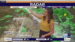 Showers and the chance for thunderstorms returns to Portland Wednesday