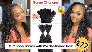 $72 Human Boho Braids w/ Pre Divided Hair  | Vanity Vlogs