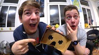 Valentin Möller & Felixba testen Google Cardboard :)