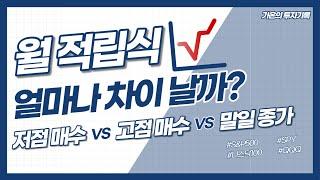 매달 진행하는 월 적립식 투자 얼마나 차이 날까? - 저점 매수 VS 고점 매수 VS 매달 말일 종가 매수