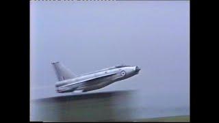 English Electric Lightning F6 XP693 departs RAF Binbrook to its base at BAE Warton on. 26 May 1988.