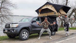 Eating Only What We Catch Survival Challenge! | Lakeside RoofTop Tent Camping