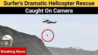 Surfer's dramatic helicopter rescue caught on camera - australia news update - Channel 86 Australia