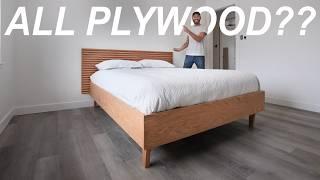 DIY Mid Century Modern "All-Plywood" Platform Bed