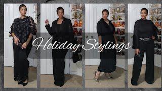 HOLIDAY LOOKS IN BLACK | ELEVATING BASICS #fashion #style #holiday