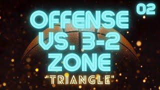 "Triangle" Offense vs. 3-2 or 1-2-2 Zone Defense