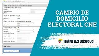 ¿Cómo hacer el cambio de domicilio electoral por Internet? CNE Ecuador