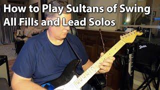 How to Play Sultans of Swing - All Fills and Lead Solos