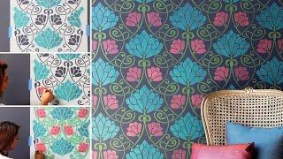How to Stencil Easy Accent Wall DIY