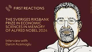 First Reactions | Daron Acemoglu, prize in economic sciences 2024 | Telephone interview