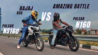 Bajaj Pulsar N160 Vs Bajaj Pulsar NS160 Ye kYa ho Gaya | Long Race | Which is Faster?