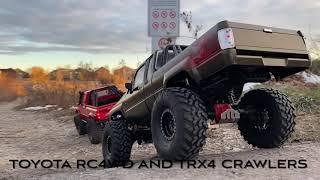 TOYOTA crawlers RC4WD MARLIN VS TRX4 sport Off-roading plus donuts.