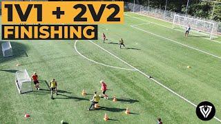 1v1 - 2v2 Finishing game | Football - Soccer drills | Thomas Vlaminck