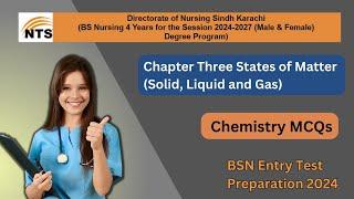 Chemistry MCQs I NTS BSN Entry Test Preparation 2024 I BSN Test Preparation I DNSK