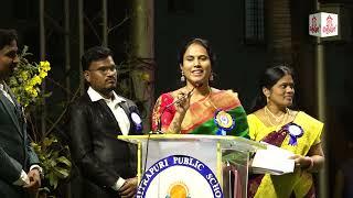 manikonda councillor Hymanjali Vallabhaneni Speech @Chitrapuri Public School Annual Day Celebration