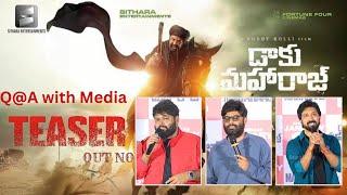 nbk 109 daku maharaj movie team Q@A with media @ nbk 109 movie tittle @ teaser launch event