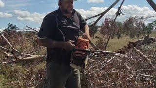 Stubborn chainsaw finally starts after guy uses the 'Australian Way' to get it working || WooGlobe