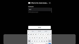 What is On- chain Analysis || Blum Video Code || Short video #blum#shorts