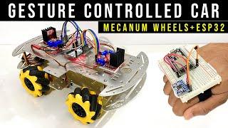 Gesture Controlled Mecanum Wheels Car using ESP32 | ESPNOW | DIY