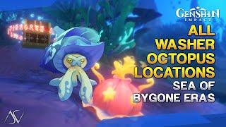 All Washer Octopus Puzzle Locations - Sea of Bygone Eras | Genshin Impact