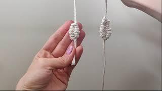 Leaf Knot 1-MINUTE TUTORIAL Macrame  - a perfect knot for rope ends (BEGINNERS are welcome!)