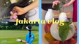 Jakarta Vlog #1 자카르타 일상, 맛집투어, Flomart 꽃집, MAROON5 ASIA 콘서트, 꽃꽂이, 영화보기, 불꽃놀이, 수영, 골프, 테니스까지 접수