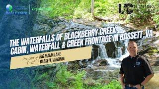 Waterfall Property For Sale in Virginia  | 18 Acres Cabin & Creek | Bassett VA