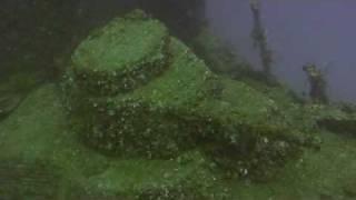 chuuk, truk lagoon san francisco maru wreck, type 95 tank japanese WW2 top +side of tank