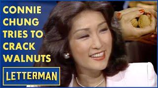 Connie Chung Tries To Crack Walnuts With Her Bare Hands | Letterman