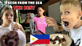 Foreigner Tries to cook OCTOPUS ADOBO for the First Time in the PHILIPPINES  Slow Island morning