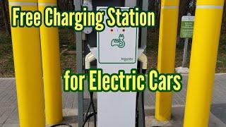 Free Charging Station for Electric Vehicles at the park