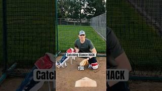 The catching stance HACK you need #baseball