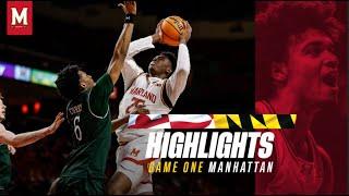 Maryland Men's Basketball Highlights | Maryland 79, Manhattan 49