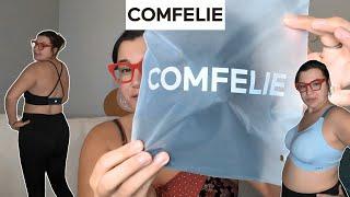 Comfelie wireless bras and leggings try on haul | coupon codes in description