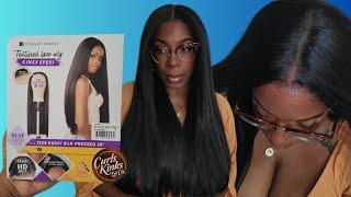 NEW! Sensationnel Textured Lace Wig KINKY EDGES 13x6 Kinky Silk Press 26in Synthetic Wig Review